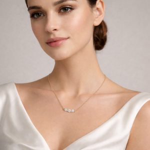 Minimal Crystal Bar Necklace for Women | Gold Plated Anti-Tarnish Necklace