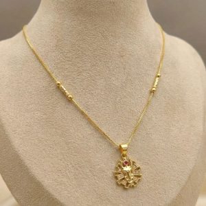 Ganesh Gold-Tone Pendant Necklace