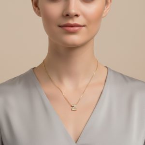 Gold Minimal Alphabet Pendant Necklace for Women | Anti-Tarnish Everyday Jewellery
