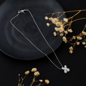 Floral Cross Diamond Pendant