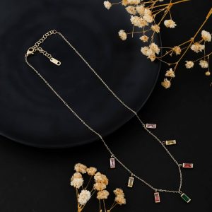 Drop Charm Station Necklace